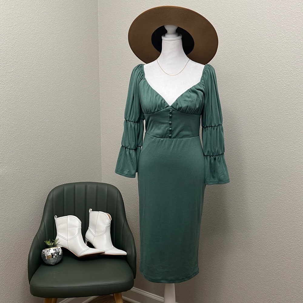 Hyfve - Cottagecore Sage Dress